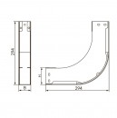 Угол вертикальный внутренний 90° для лотков Н35 мммм